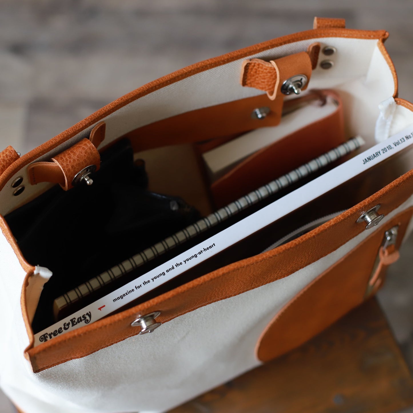 ポストマンバッグ「リトルポストマン」開け口