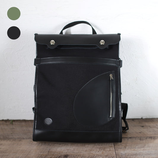 ヘルメットバッグ リュック |CORDURA®×防水牛革