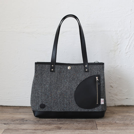 トートバッグ ｜ ハリスツイード 防水牛革 多収納 商品ページ