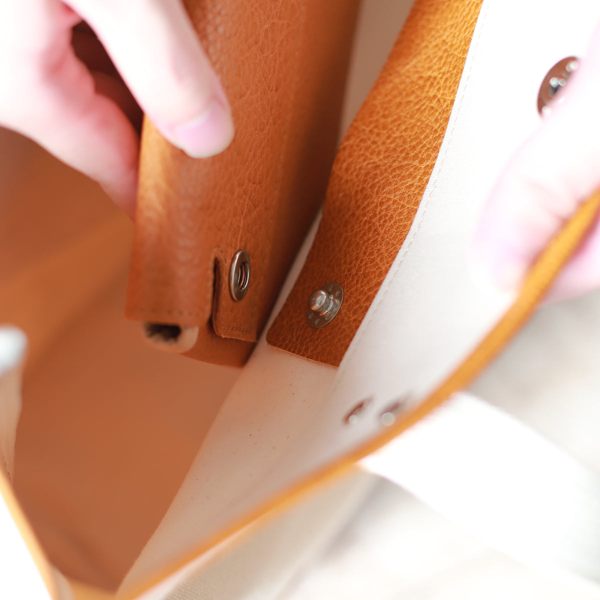 トートバッグ DUOトートver2 ｜ 帆布 牛革 ウォレット取り付け