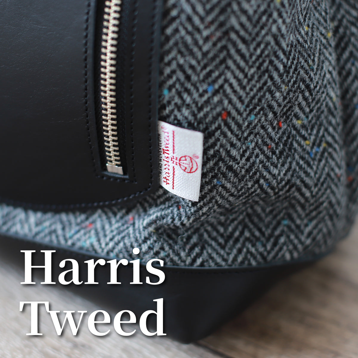 トートバッグ ｜ ハリスツイード 防水牛革 多収納 ハリスツイード harris tweed