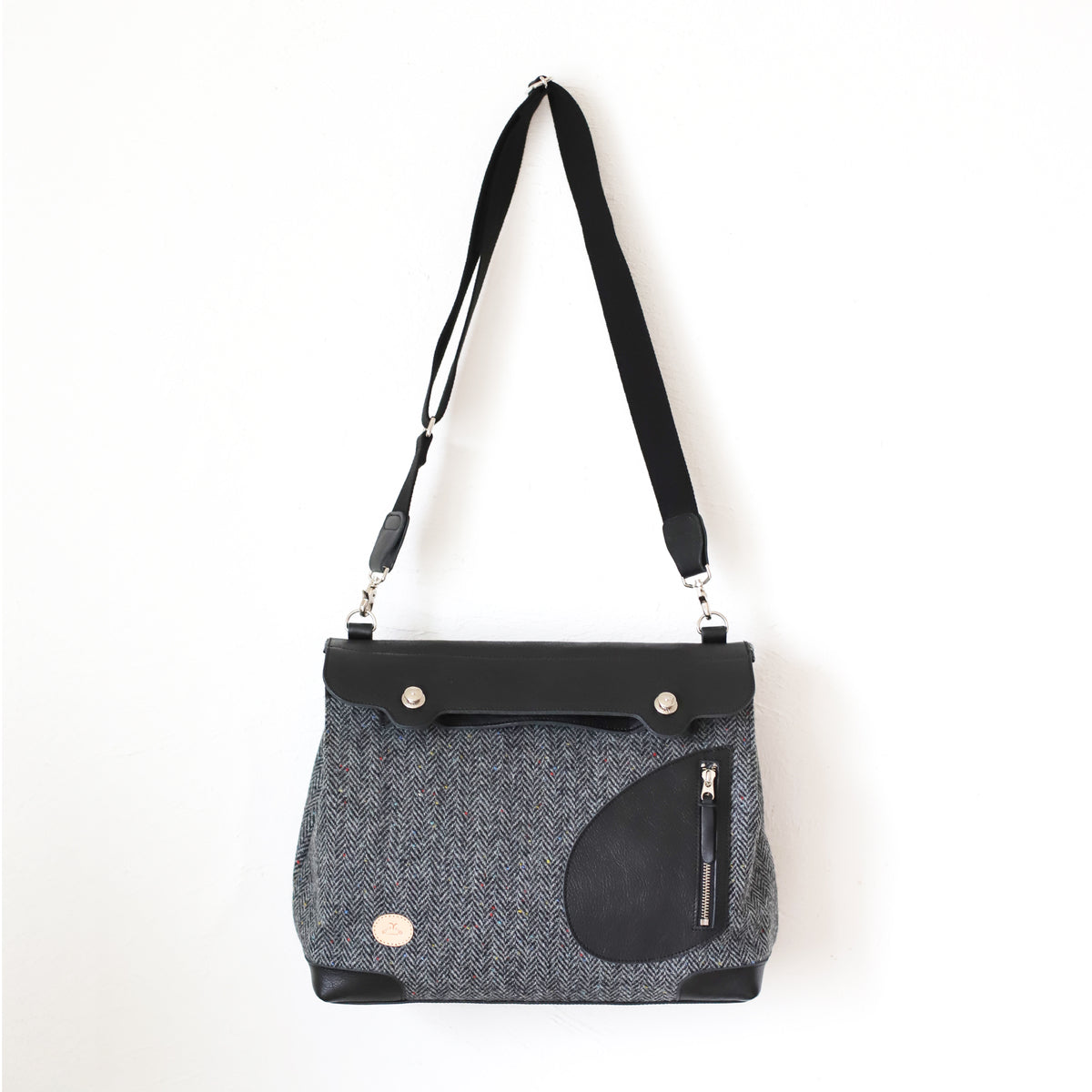 ポストマンバッグ メッセンジャーポストマン  ｜ ハリスツイード 牛革 吊り下げ