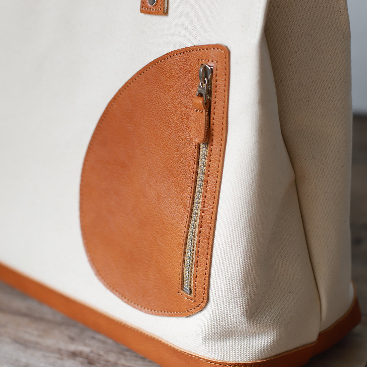 トートバッグ DUOトートver2 ｜ 帆布 牛革 Dポケット