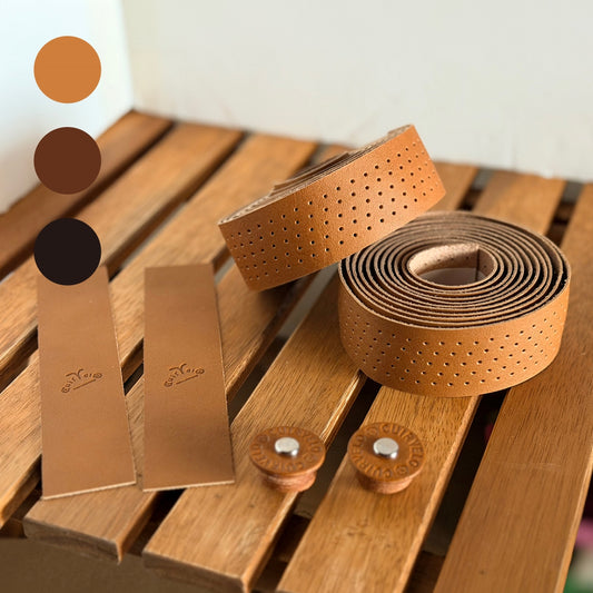 レザー バーテープ 穴あき ｜ ロードバイク用 本革 国産