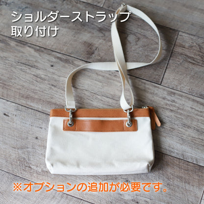 DUO ポーチ サコッシュ ｜ 3WAY ｜ 小物入れ ｜ 帆布 ｜ 本革バッグインバッグ