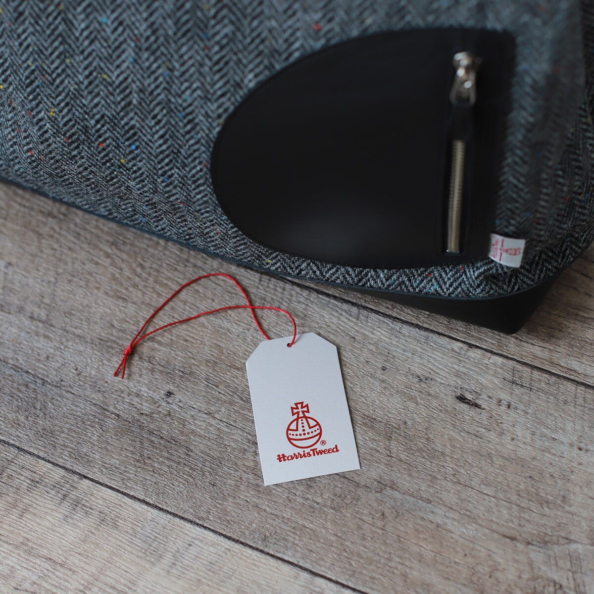 トートバッグ ｜ ハリスツイード 防水牛革 多収納