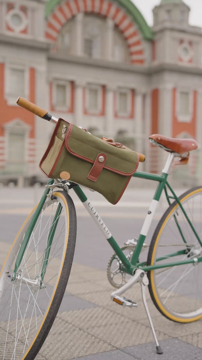フロントバッグ 「CITY」 ｜ 自転車 ランドナー 本革 アーミーダック